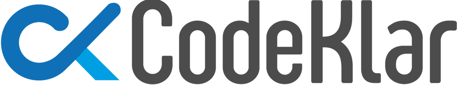 CodeKlar Logo in Dunkelgrau - minimalistisches IT-Logo für Entwickler und digitale Marken