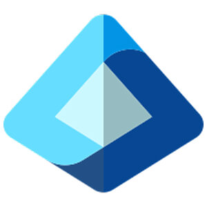 Icon von Microsoft Entra in Form einer stilisierten blauen Raute